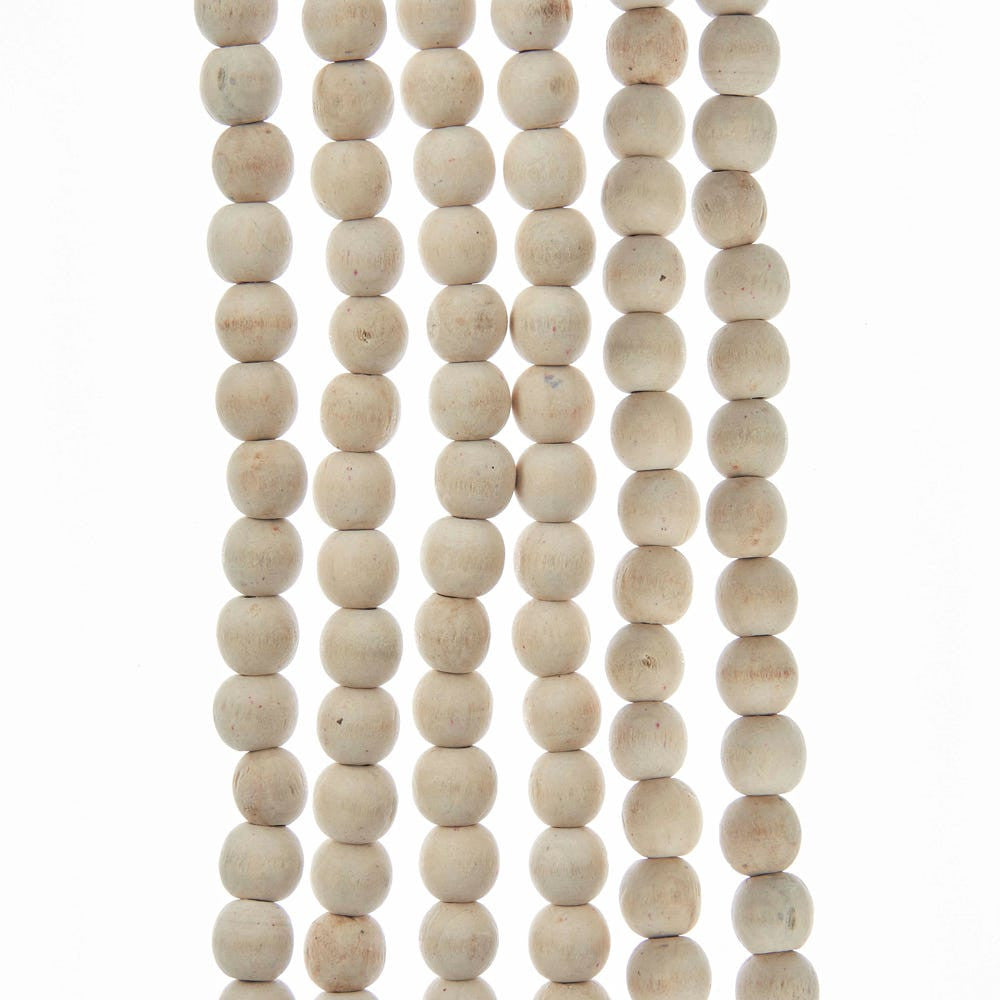 Natural Wood Beaded Garland