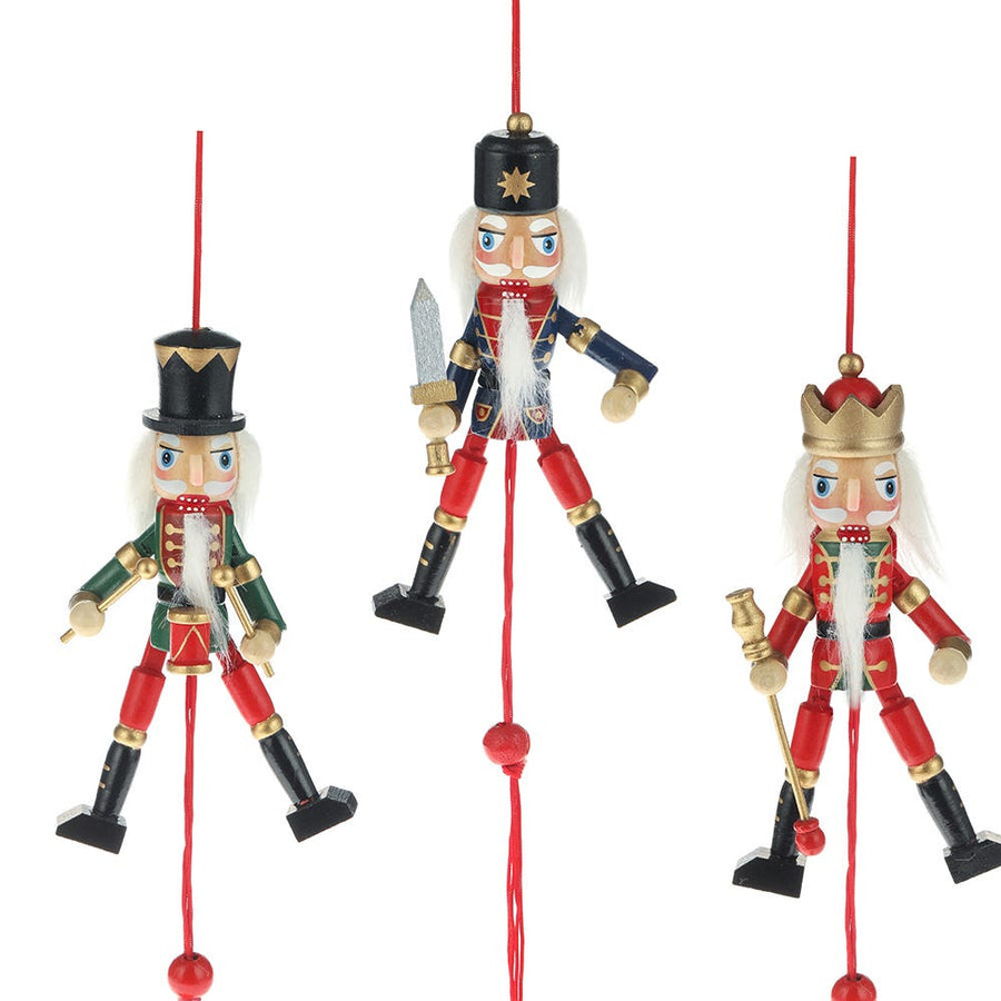 5“ Nutcracker Pull Puppet Ornaments