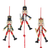 5“ Nutcracker Pull Puppet Ornaments