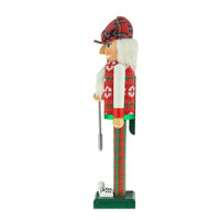 15“ Red and Green Golfer Nutcracker