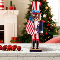 15“ Patriotic African American Nutcracker