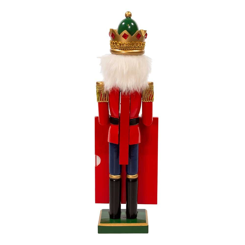 15“ King Nutcracker Holding Picture Frame