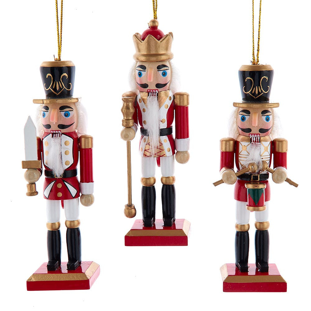 5“ Red & White King & Soldier Nutcracker Ornaments