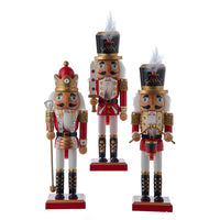 10“ Red & White King & Soldier Nutcrackers