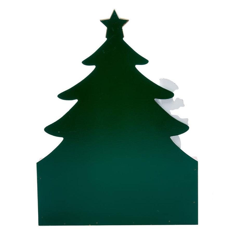 Wooden Snowman With Christmas Tree Advent Calendar