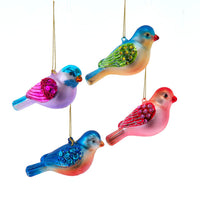 Glass Colorful Bird Ornaments