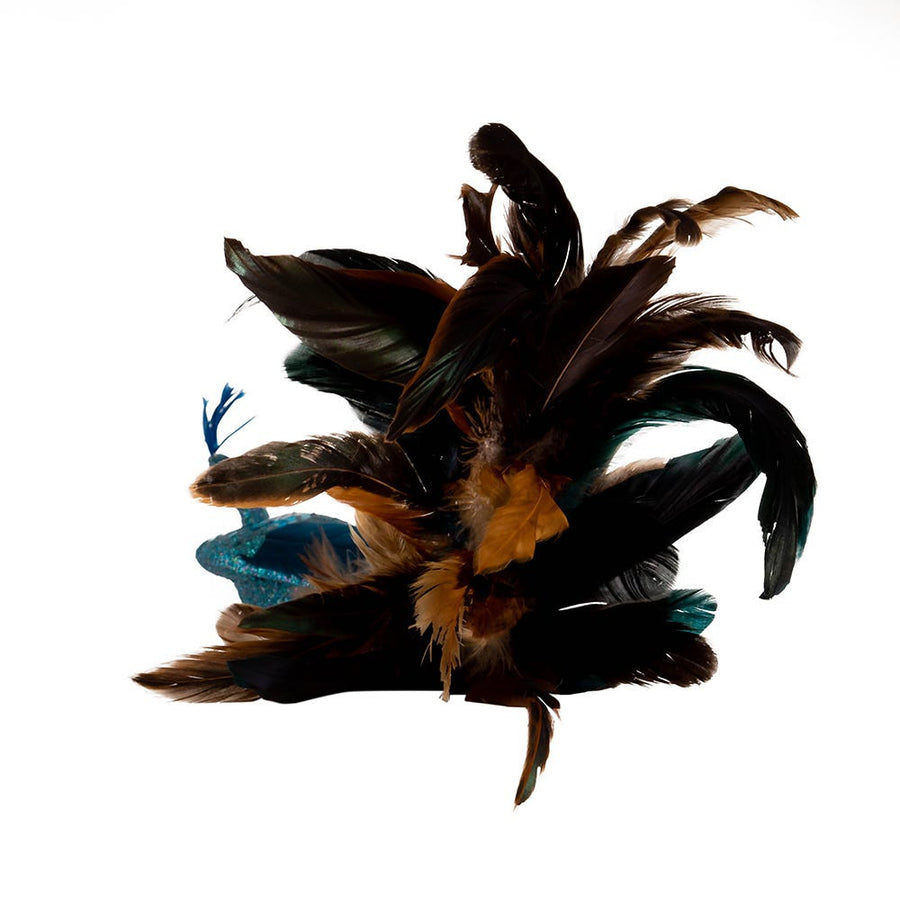 Decorative Feather Peacock With Clip