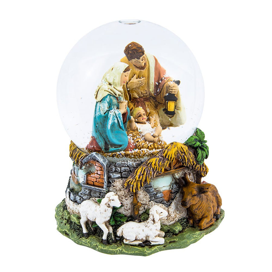 100MM Musical Holy Family Snow Globe