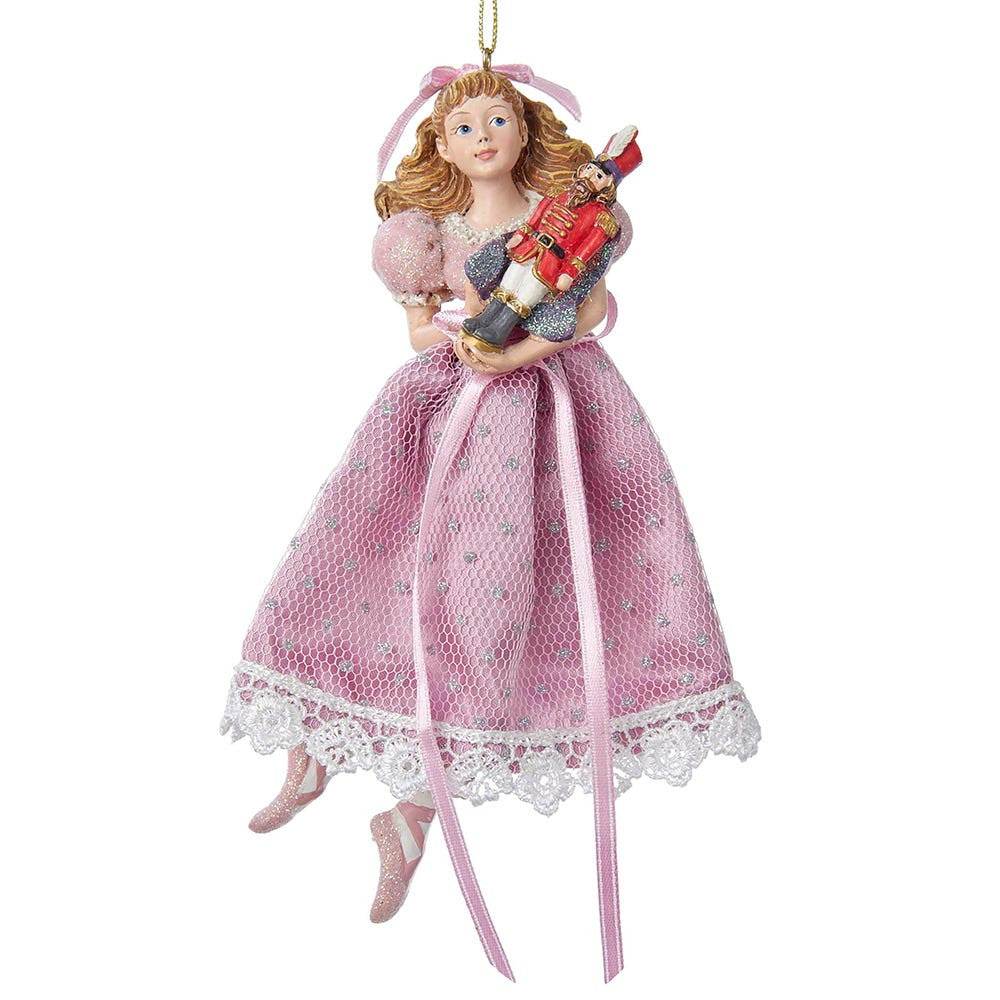 Clara Holding Nutcracker Ornament