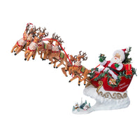 24“ Fabriché™ Musical Santa With 8 Reindeer