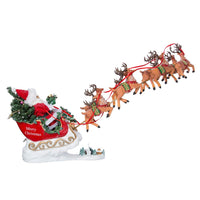 24“ Fabriché™ Musical Santa With 8 Reindeer