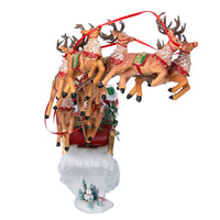 24“ Fabriché™ Musical Santa With 8 Reindeer