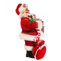 10.5“ Fabriché™ Santa With Christmas Candy and Bag