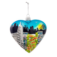 San Francisco Heart Cityscape Glass Ornament