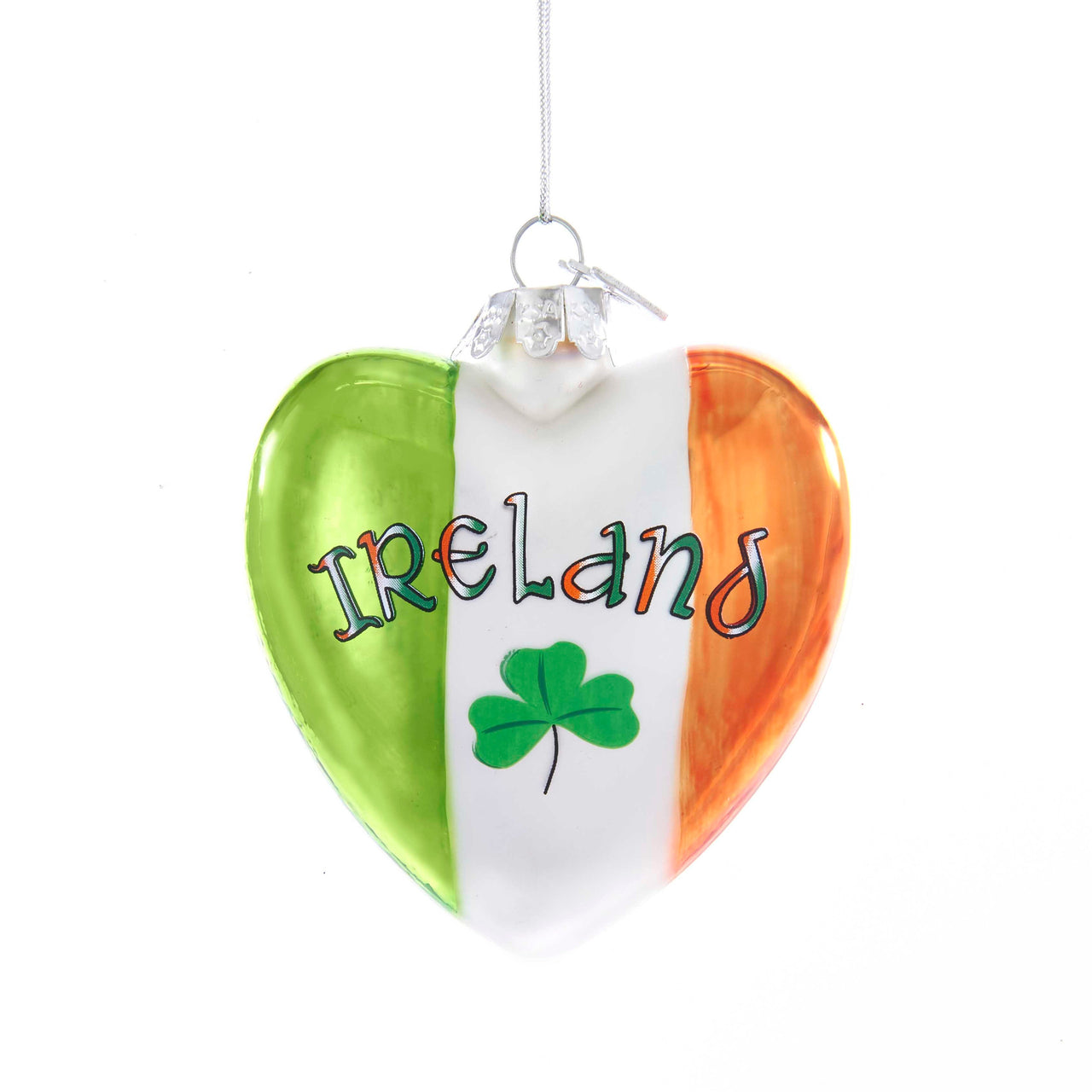 Ireland Glass Heart Ornament