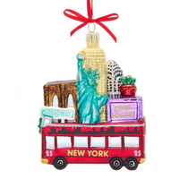 New York Cityscape Glass Ornament