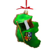 Ireland Map Glass Ornament