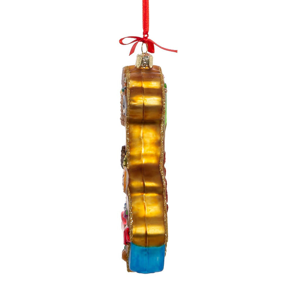 Italy Map Glass Ornament