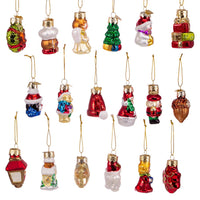 Miniature Christmas Themed Glass Ornaments
