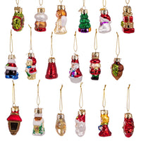 Miniature Christmas Themed Glass Ornaments