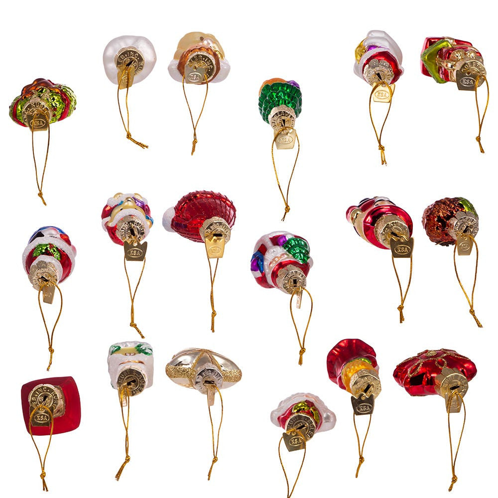 Miniature Christmas Themed Glass Ornaments