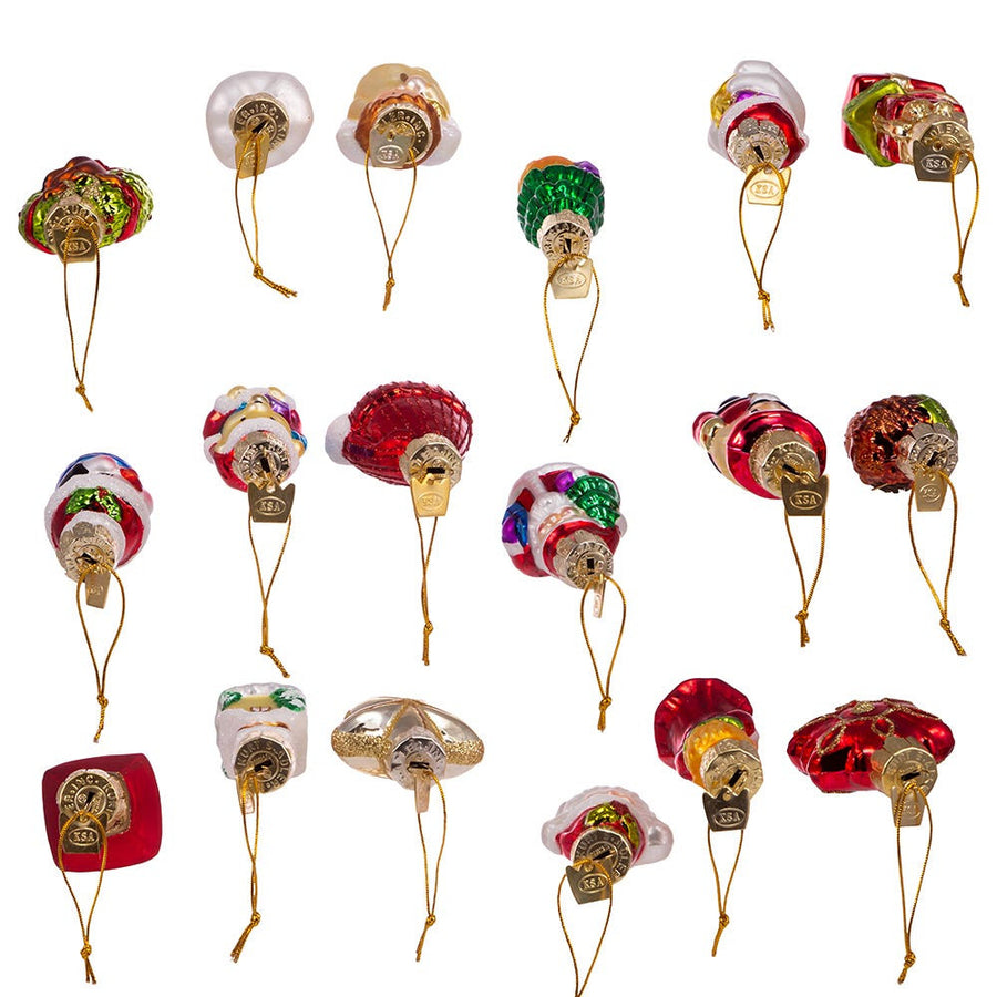 Miniature Christmas Themed Glass Ornaments