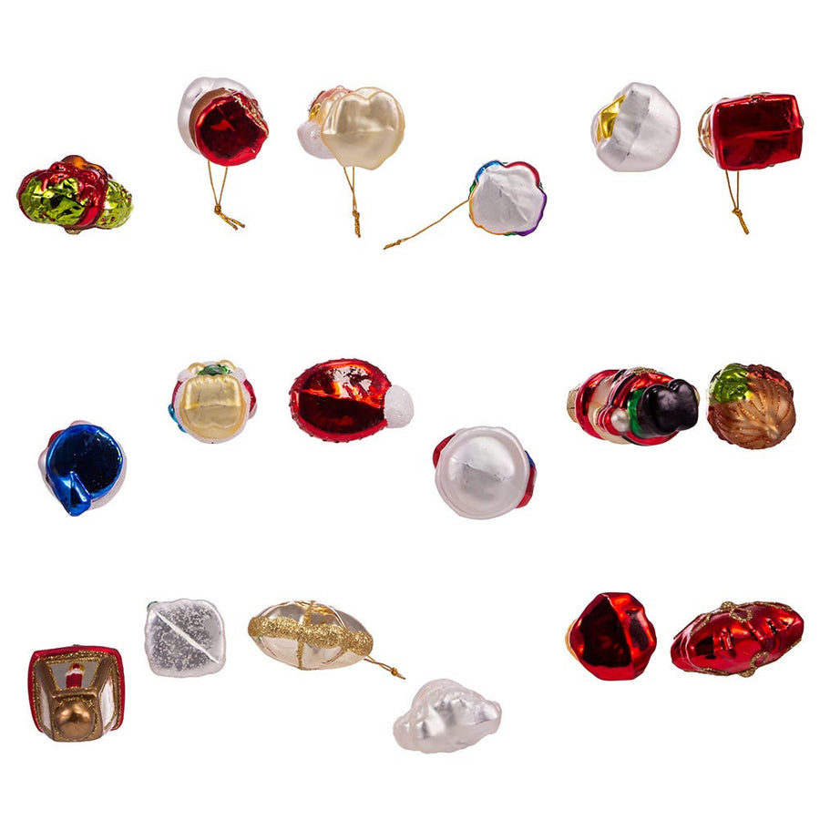 Miniature Christmas Themed Glass Ornaments