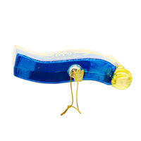 We Stand With Ukraine Flag Glass Ornament