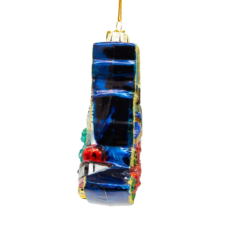 New York Cityscape Glass Map Ornament