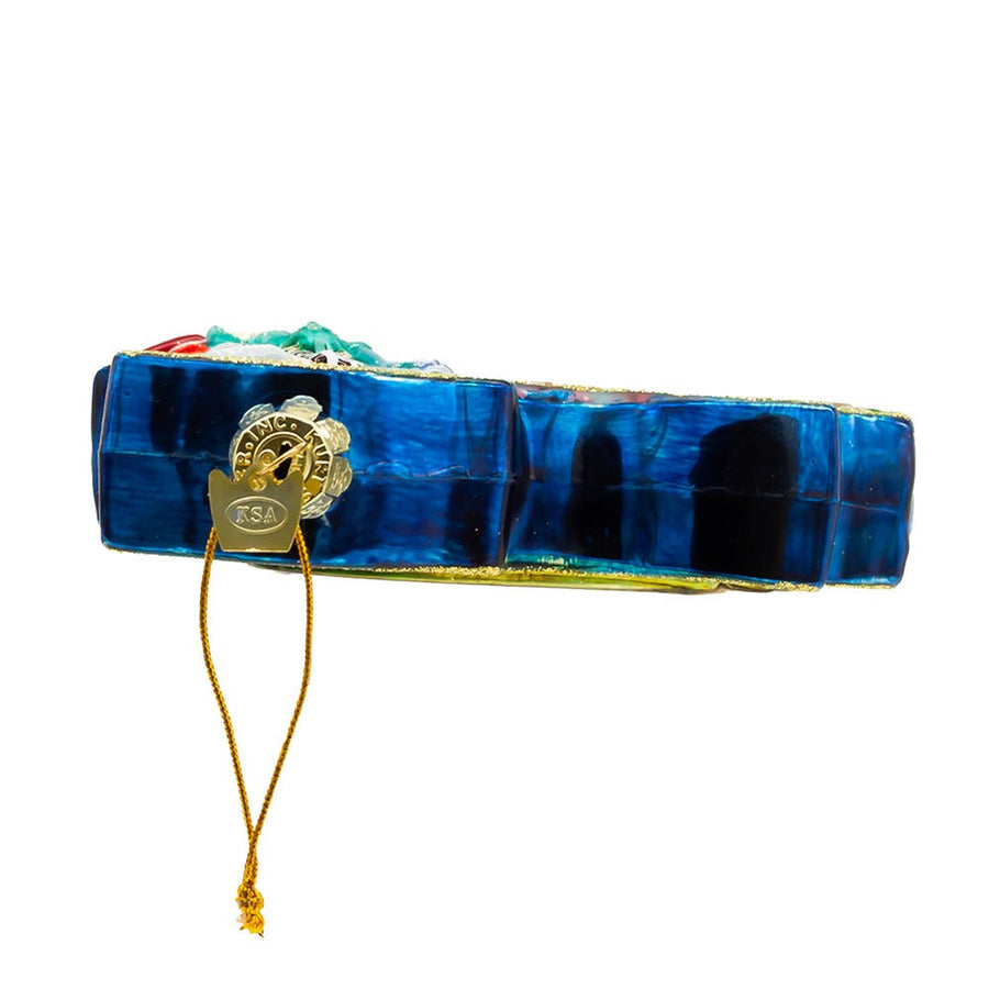 New York Cityscape Glass Map Ornament