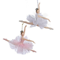 Pink and White Ballerina Ornaments