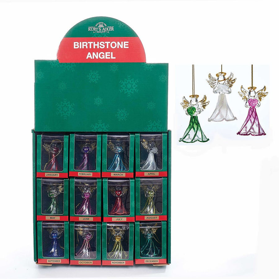 Crystal Birthstone Angel Ornaments