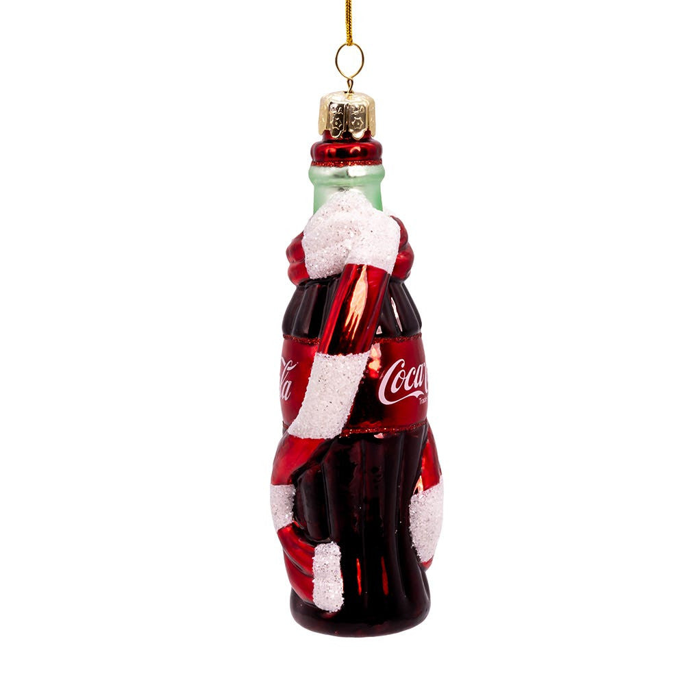 Coca-Cola® Glass Bottle With Scarf Ornament