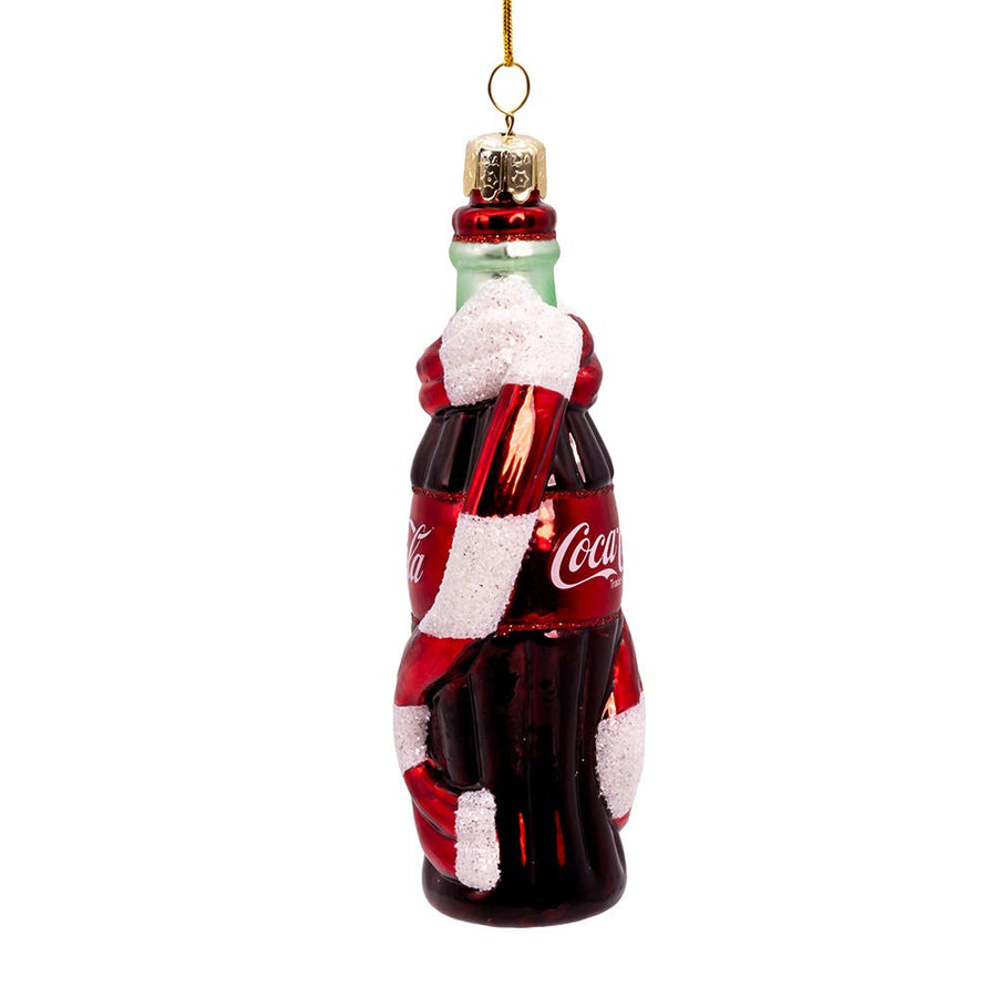Coca-Cola® Glass Bottle With Scarf Ornament