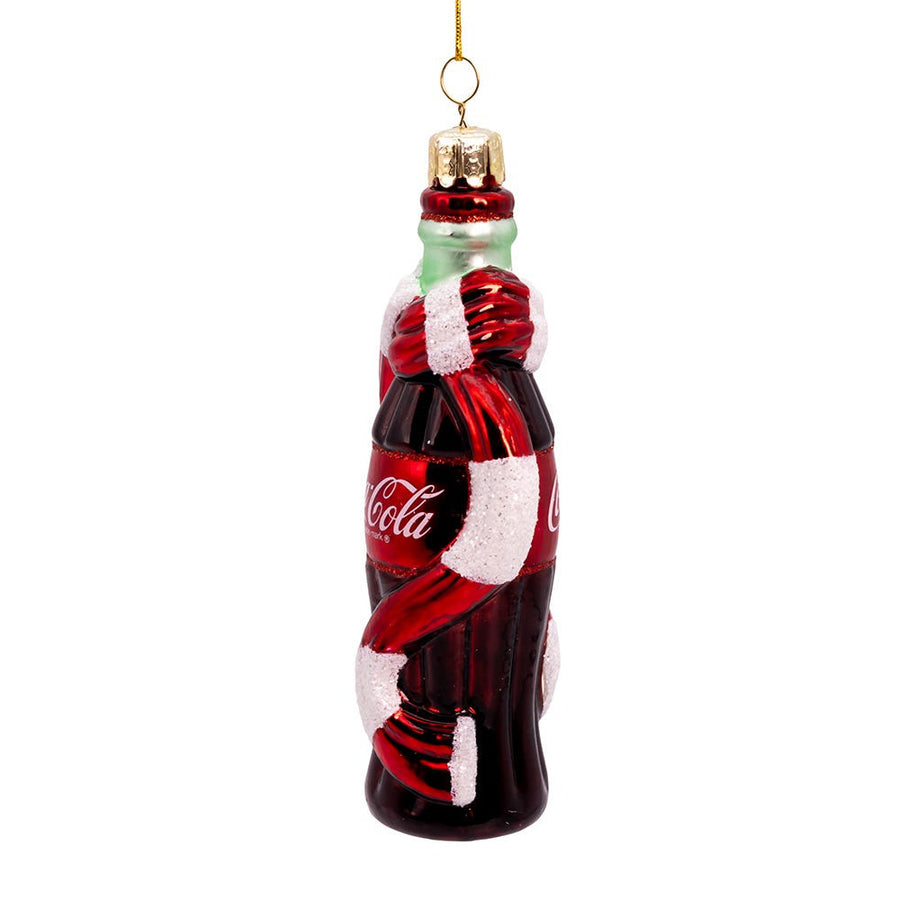 Coca-Cola® Glass Bottle With Scarf Ornament