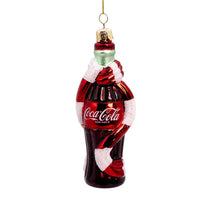 Coca-Cola® Glass Bottle With Scarf Ornament
