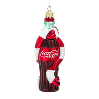 Coca-Cola® Glass Bottle With Scarf Ornament