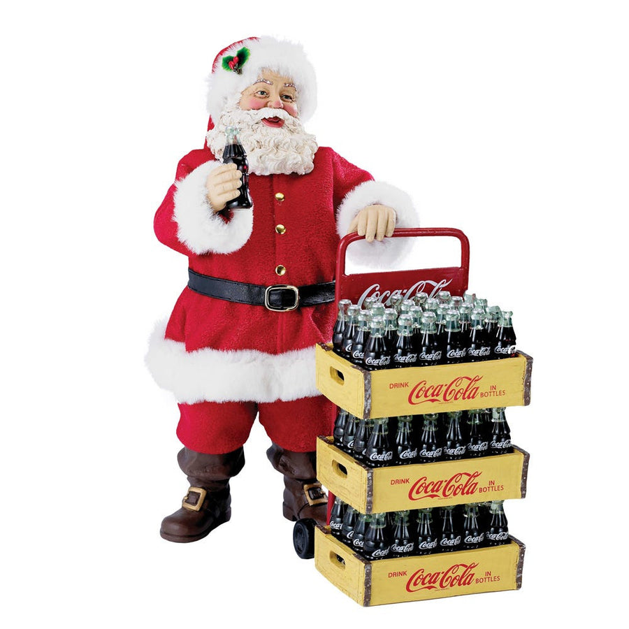 10.5" Fabriché™ Coca-Cola® Santa With Delivery Cart