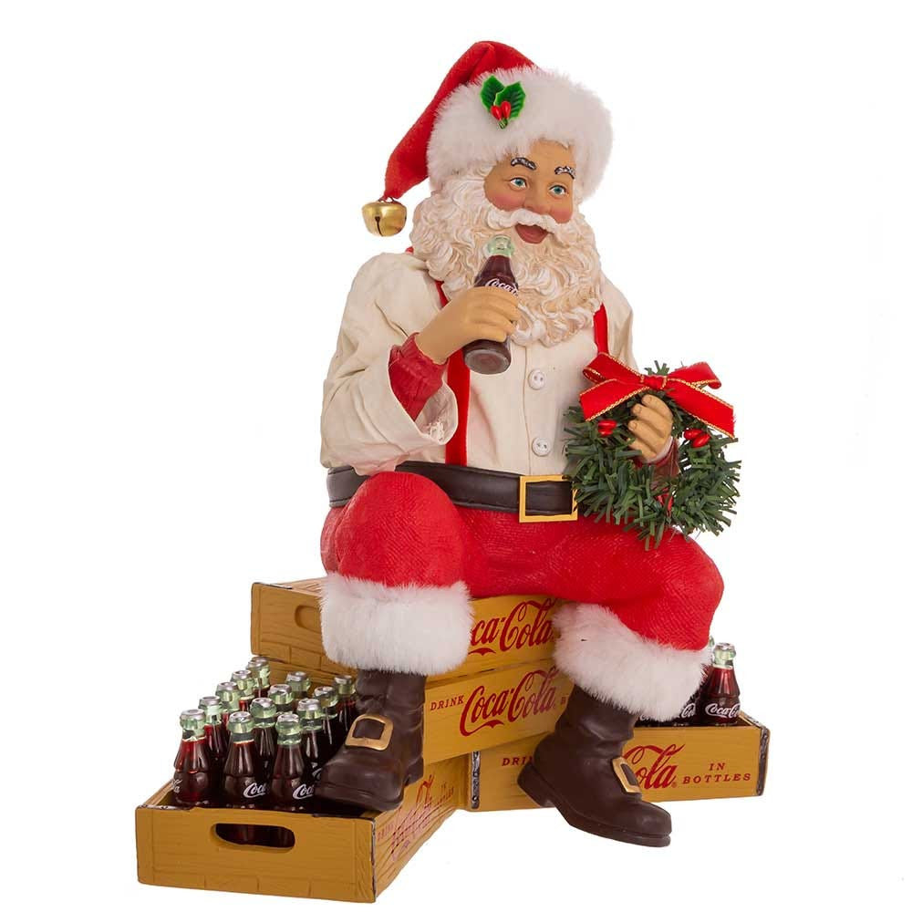 9" Fabriché™ Coca-Cola® Santa Sitting on Crates