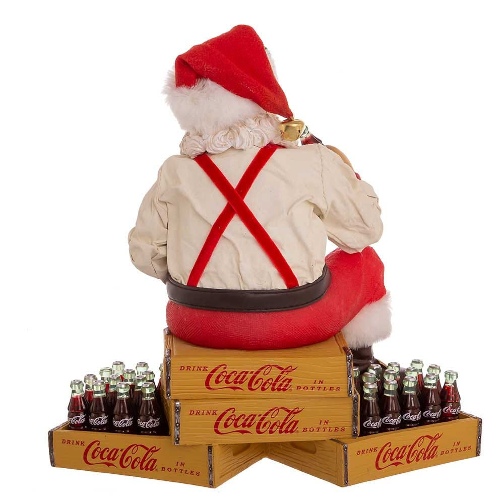 9" Fabriché™ Coca-Cola® Santa Sitting on Crates