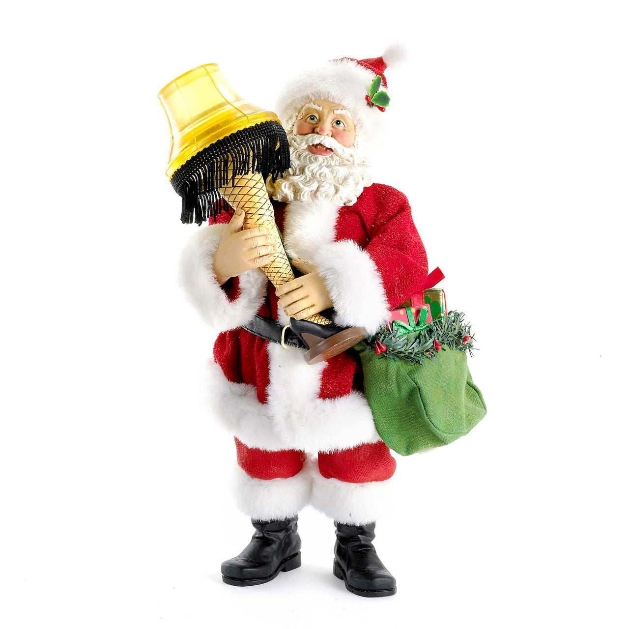 10" Fabriché™ Battery Operated A Christmas Story™ Santa With Lighted Leg Lamp