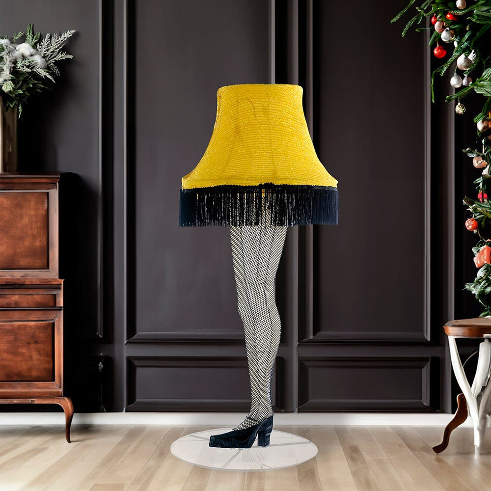 28" A Christmas Story™ Leg Lamp Lighted Tinsel Lawn Décor