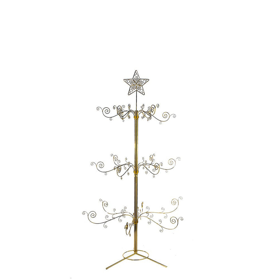 4' Un-Lit Gold Metal Tree