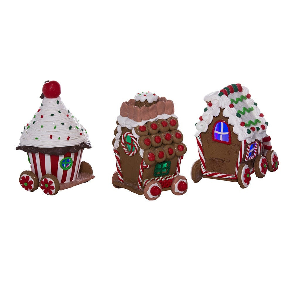 4.3“ Battery Operated LED Claydough Gingerbread Train