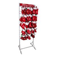 Red Letter Stockings With Plush White Cuff 150-Piece Rack Display