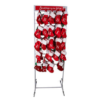 Red Letter Stockings With Plush White Cuff 150-Piece Rack Display