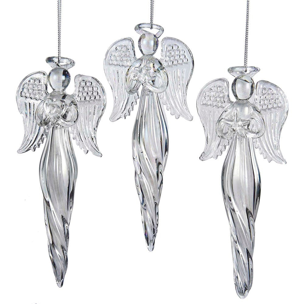 Angel Finial Glass Ornaments