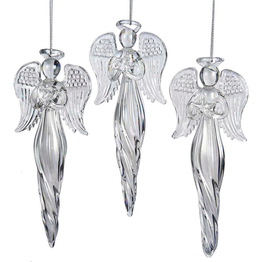Angel Finial Glass Ornaments