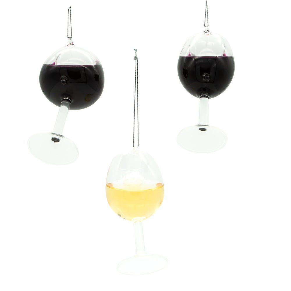 Glass Wine Glass Ornaments