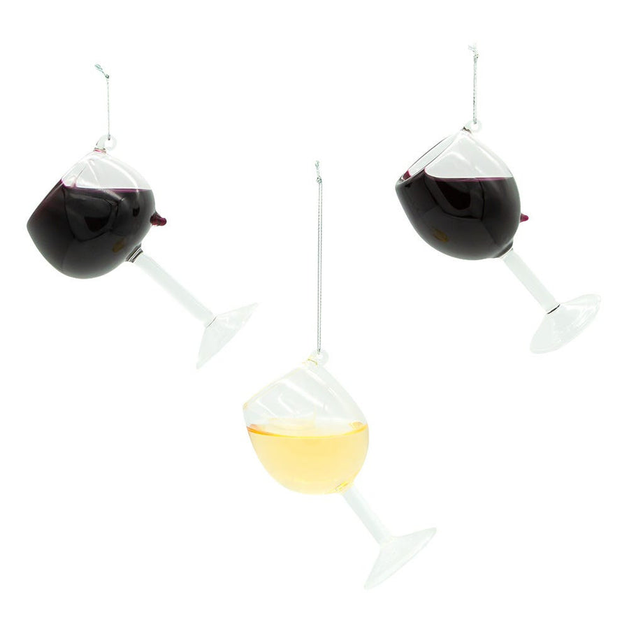 Glass Wine Glass Ornaments